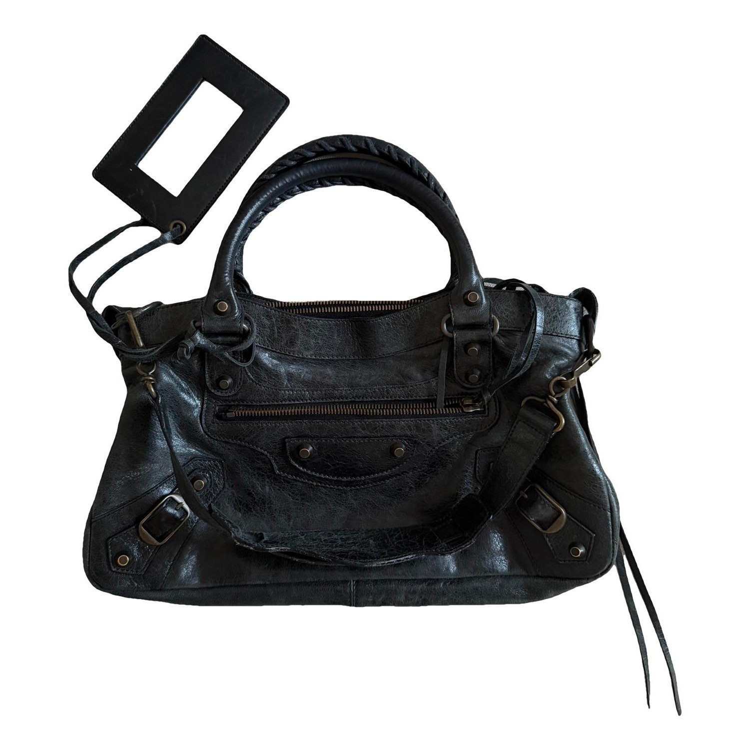 First leather handbag