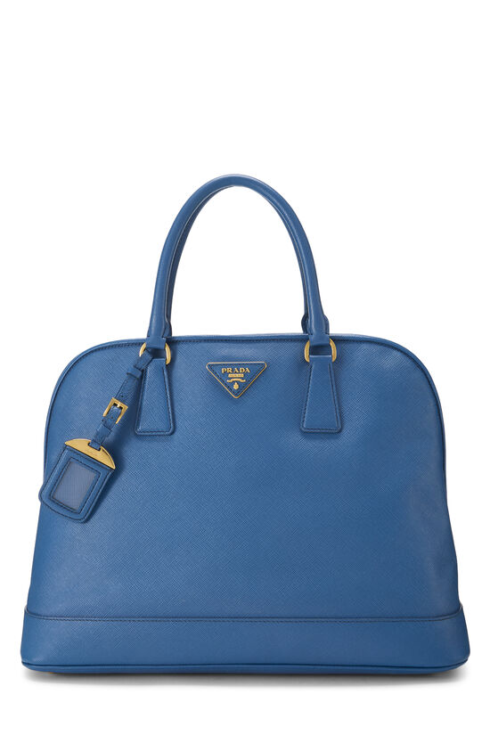 Prada Blue Saffiano Dome Tote