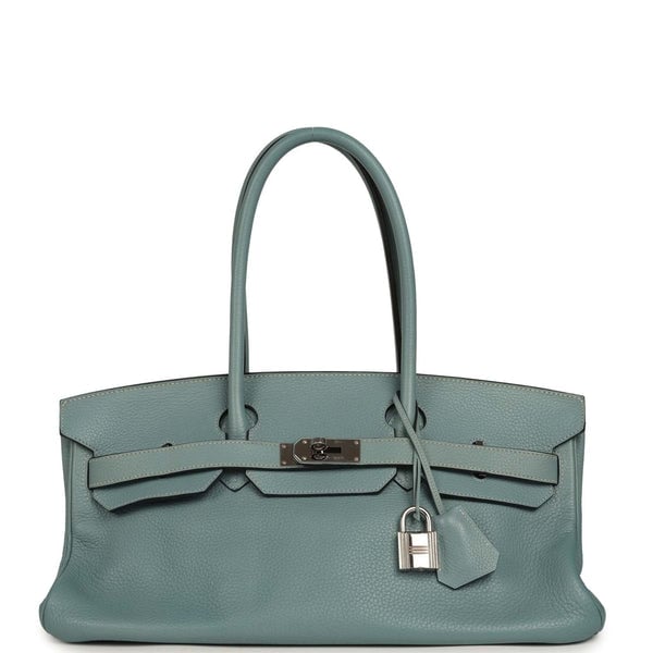 Hermes Vintage Hermes Shoulder Birkin 42 JPG Ciel Clemence Palladium Hardware