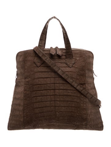 Crocodile Top Handle Bag