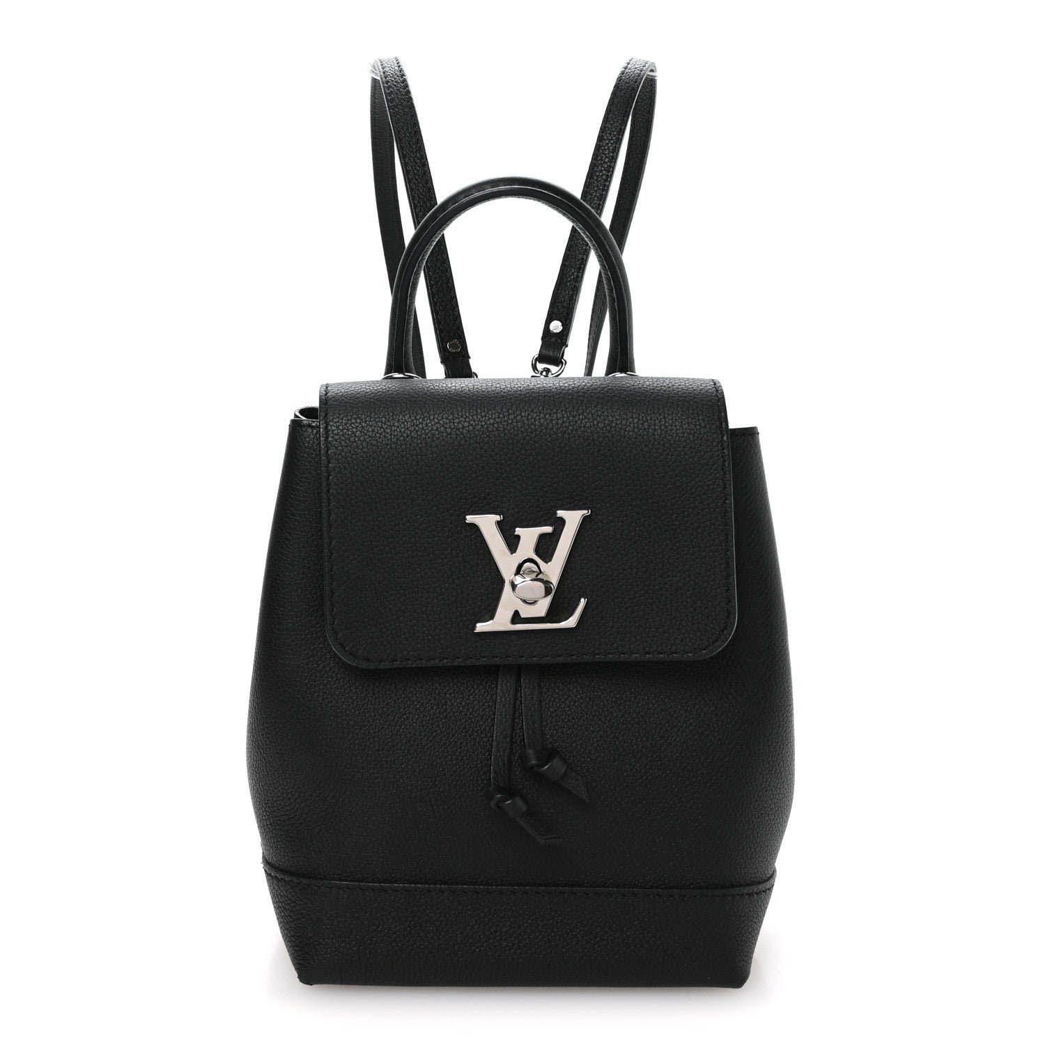 Louis Vuitton Calfskin Lockme Mini Backpack Black