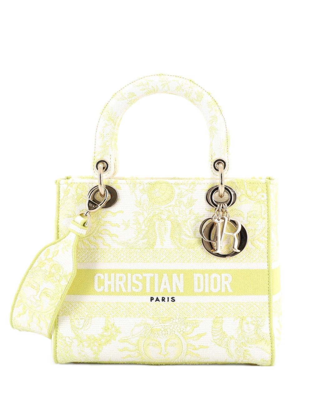 Lady D-Lite Bag Embroidered Canvas Medium satchel