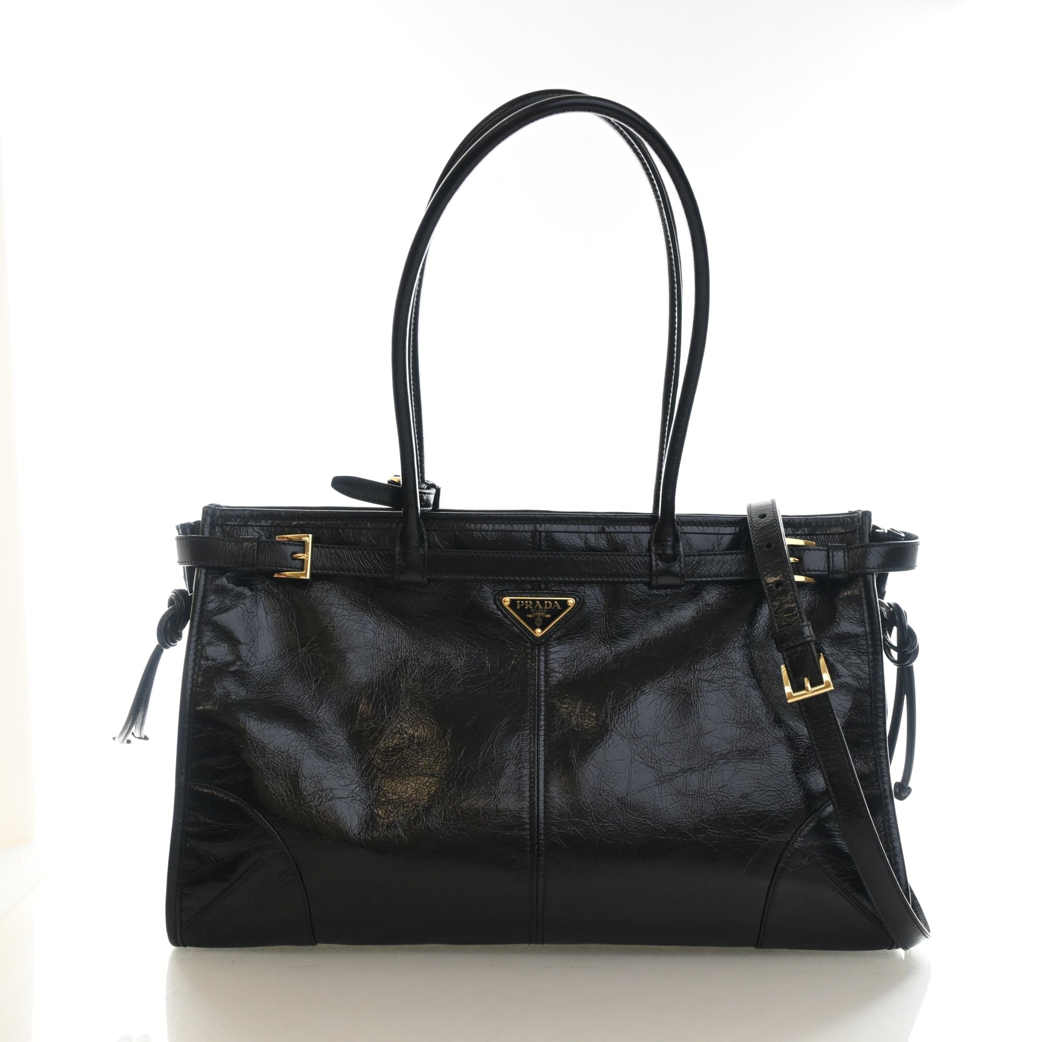 Prada Antiqued Leather Bonnie