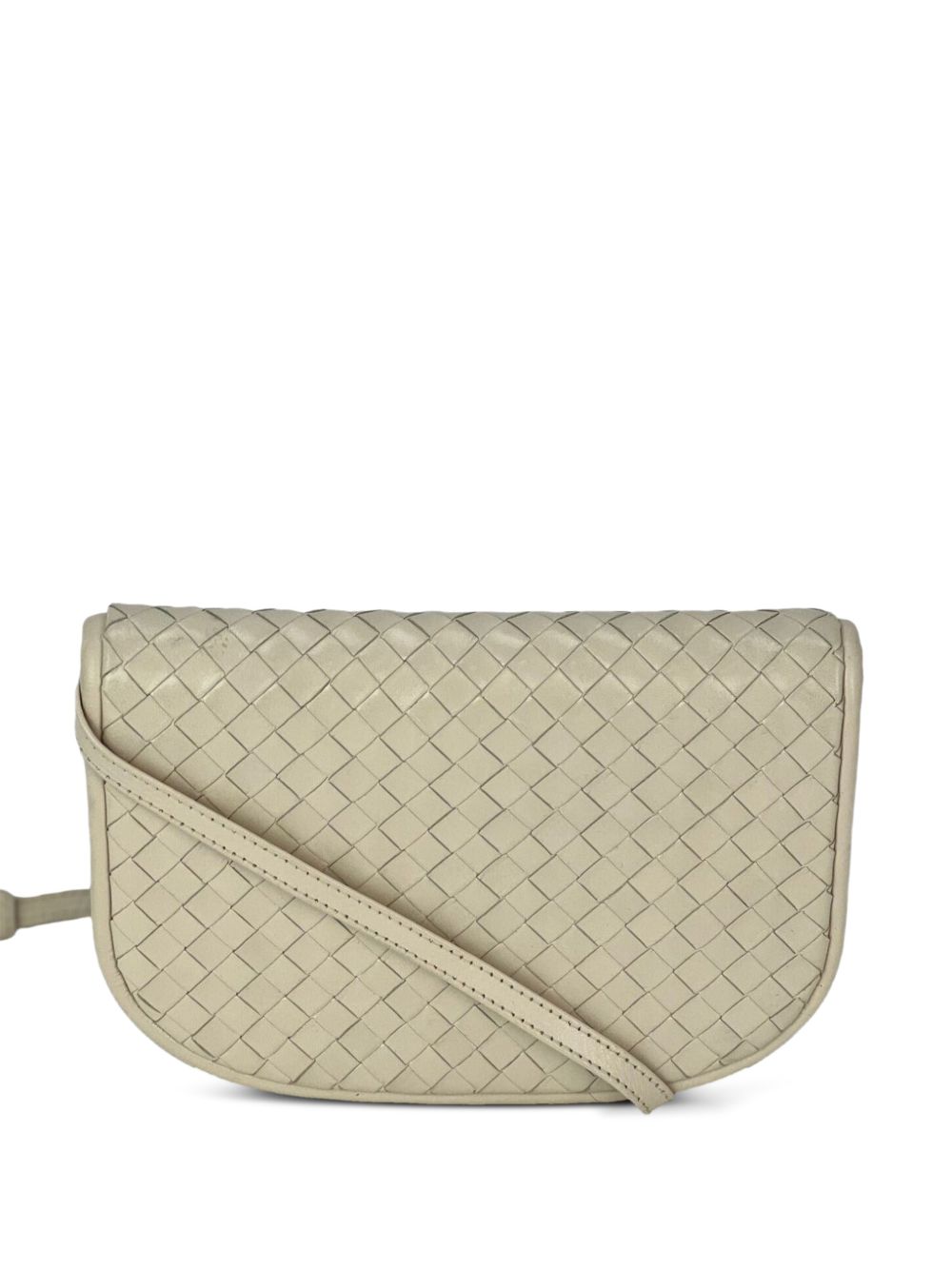 intreciato-leather shoulder bag