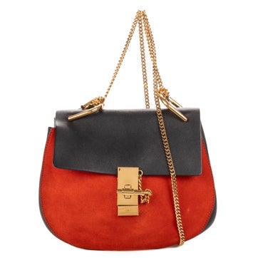 Leather Small Bi-Color Drew