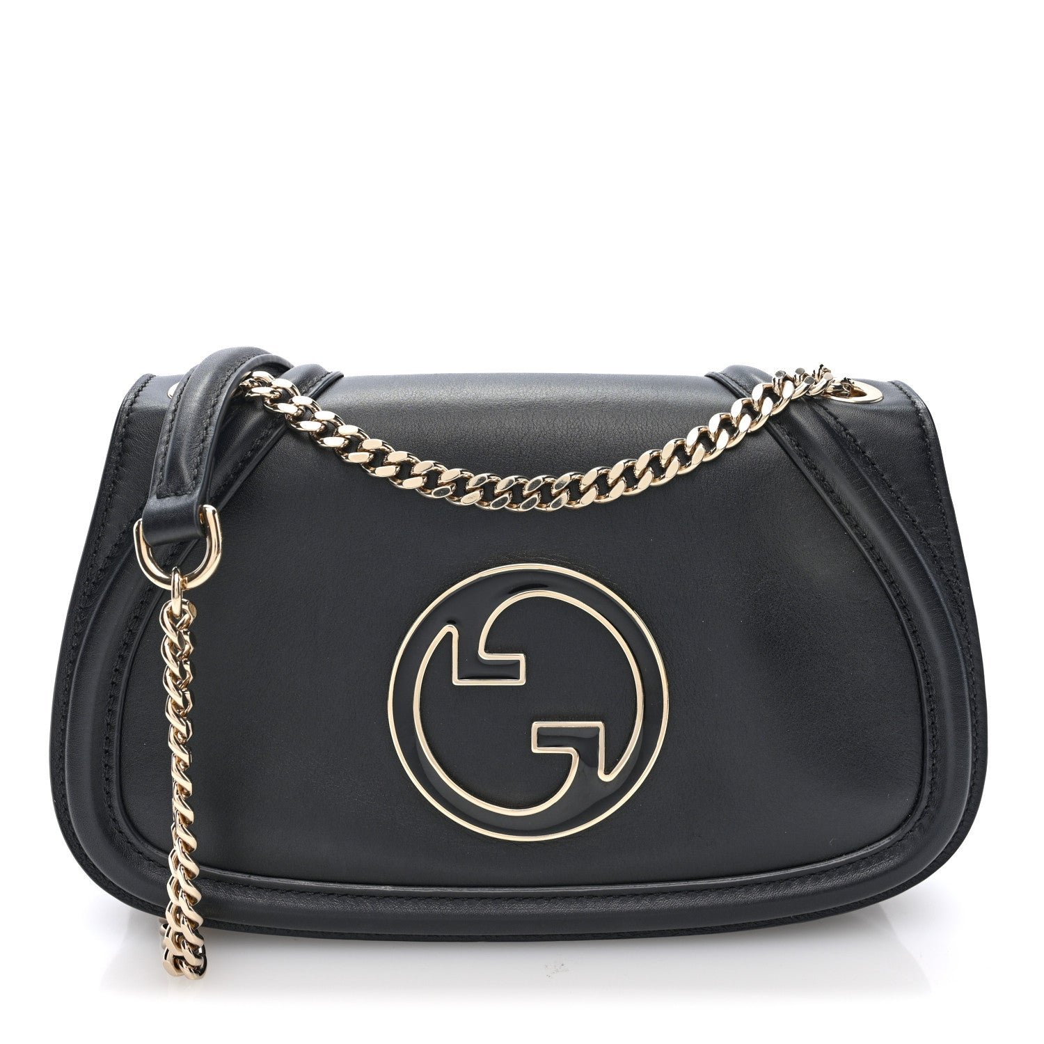 Gucci Calfskin Blondie Medium Shoulder Bag Black