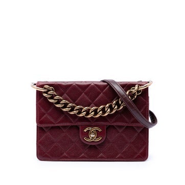 Paris Edinburgh Quilted Caviar Retro Classic Flap