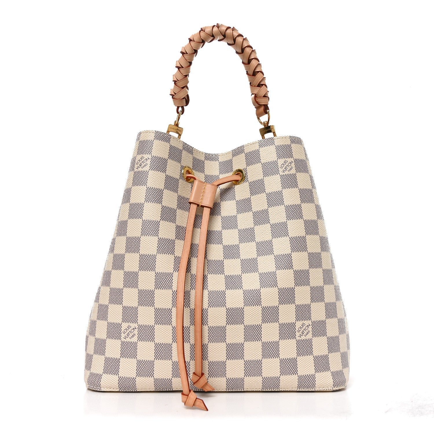 Louis Vuitton Damier Azur Braided Neonoe MM Peach Cream