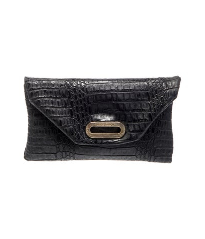 Jimmy Choo Choo Leather Clutch