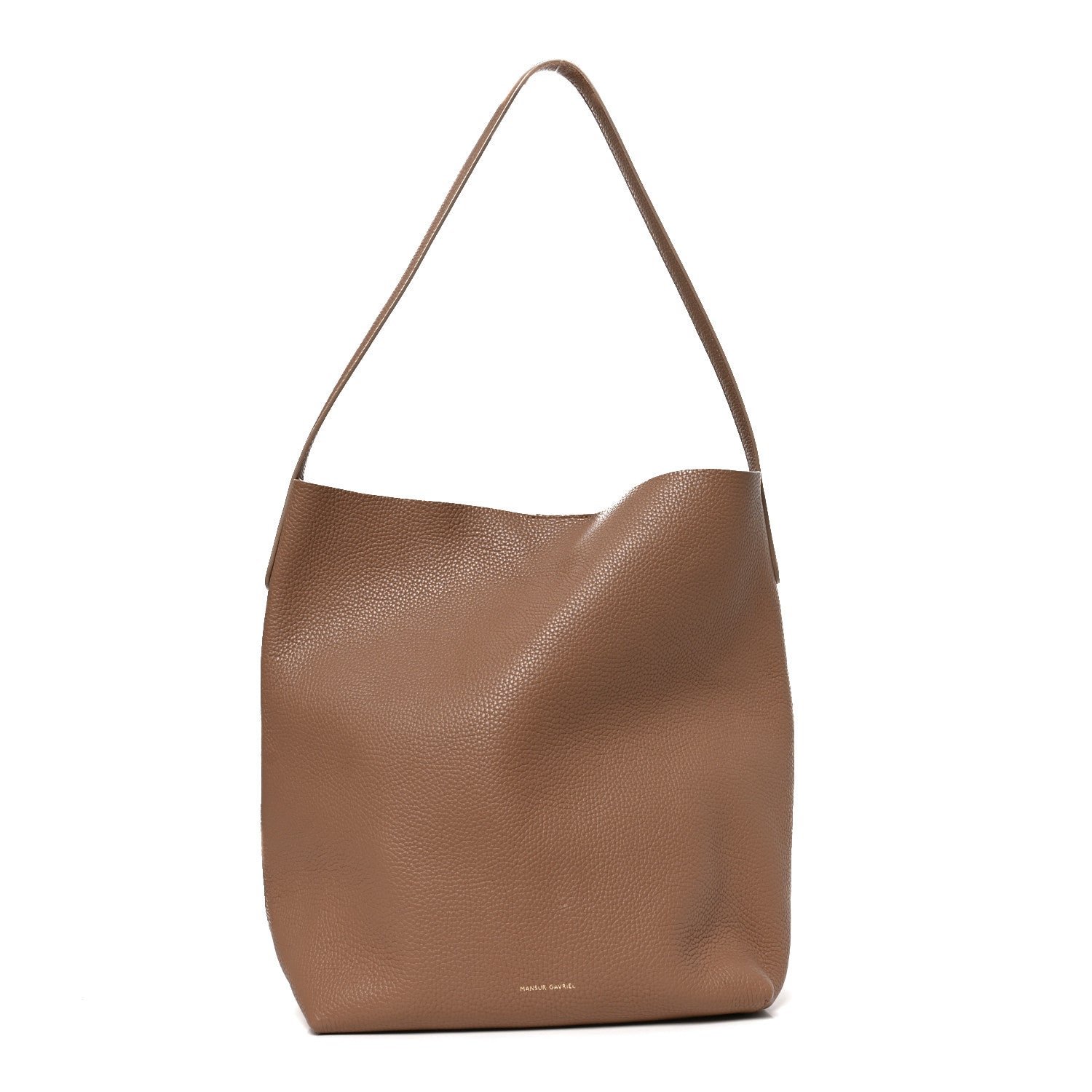 Mansur Gavriel Pebbled Calfskin Everyday Cabas Biscotto