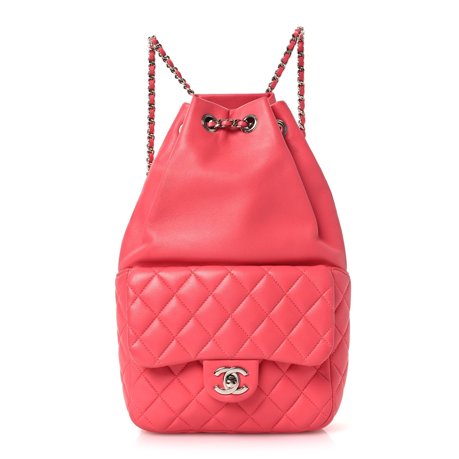 Chanel Lambskin Quilted Small in Seoul Backpack Pink