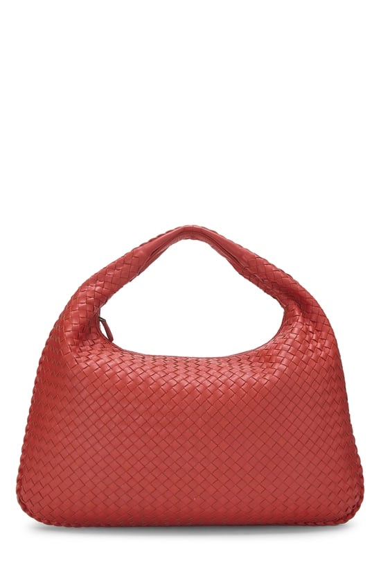Red Intrecciato Veneta Hobo Medium