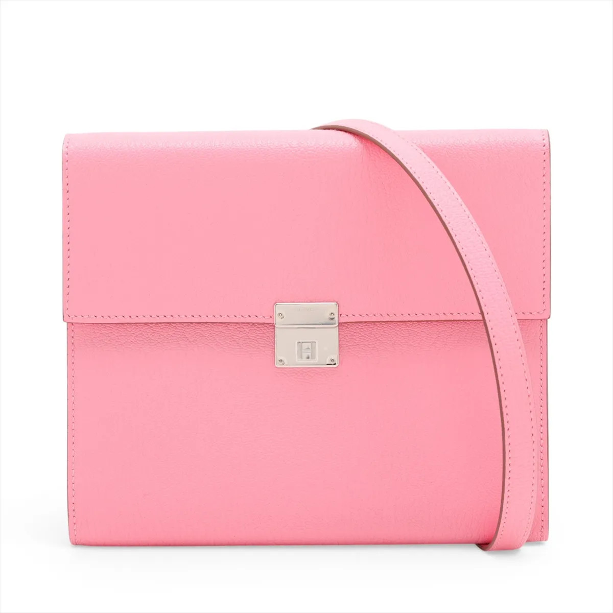 Hermès Click 16 Chèvre Mysore Rose confetti Silver Metal Fittings