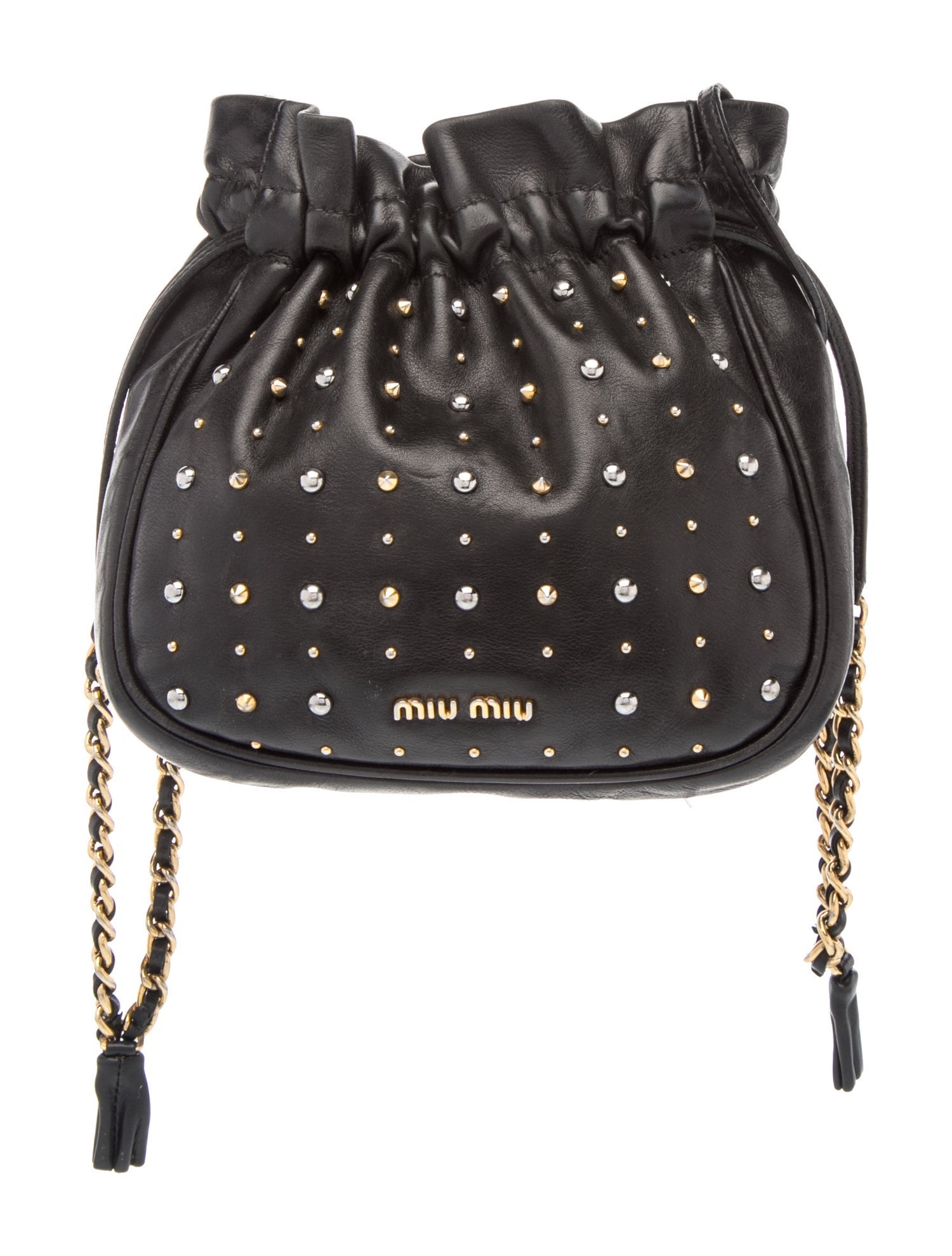 Miu Miu Leather Bucket Bag