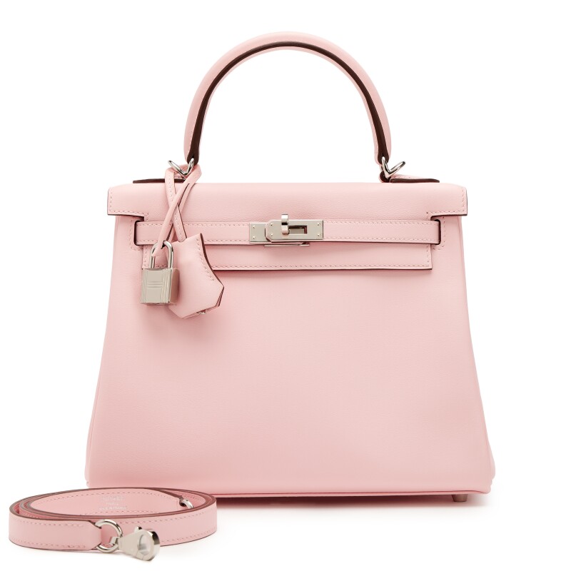 Rose Sakura Swift Retourne Kelly 25 Palladium Hardware, 2025