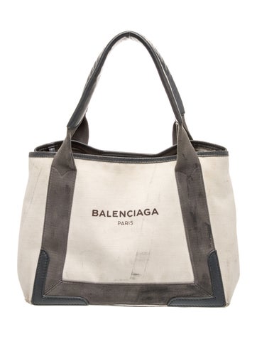 Canvas Navy Cabas Small