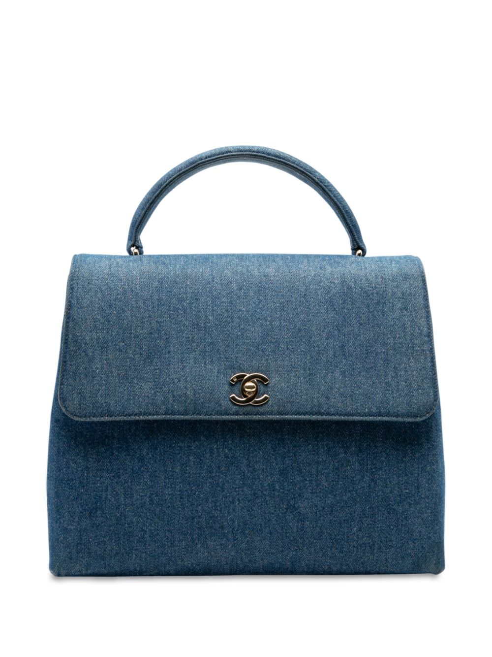 1997-1999 CC Denim Kelly Top Handle Bag handbag