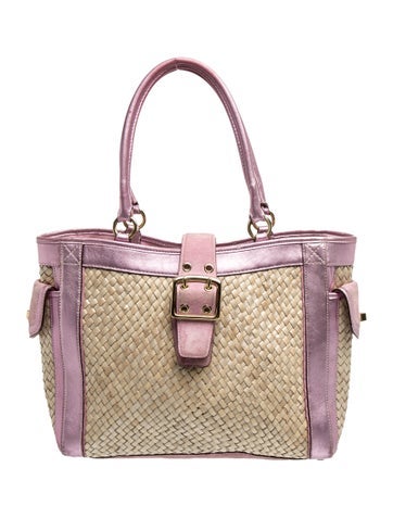 Straw Top Handle Bag