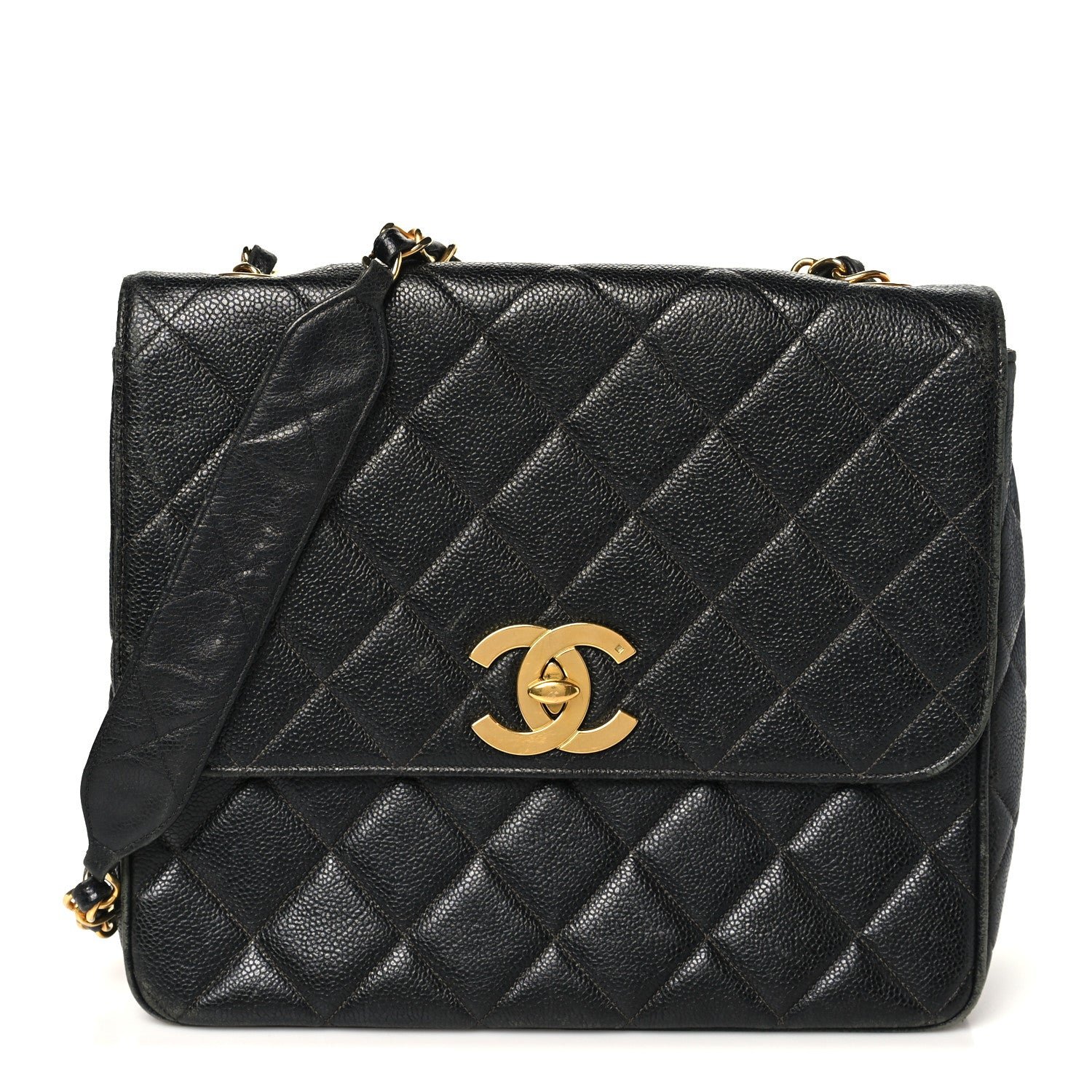 Chanel Caviar Quilted XL Single Flap Black