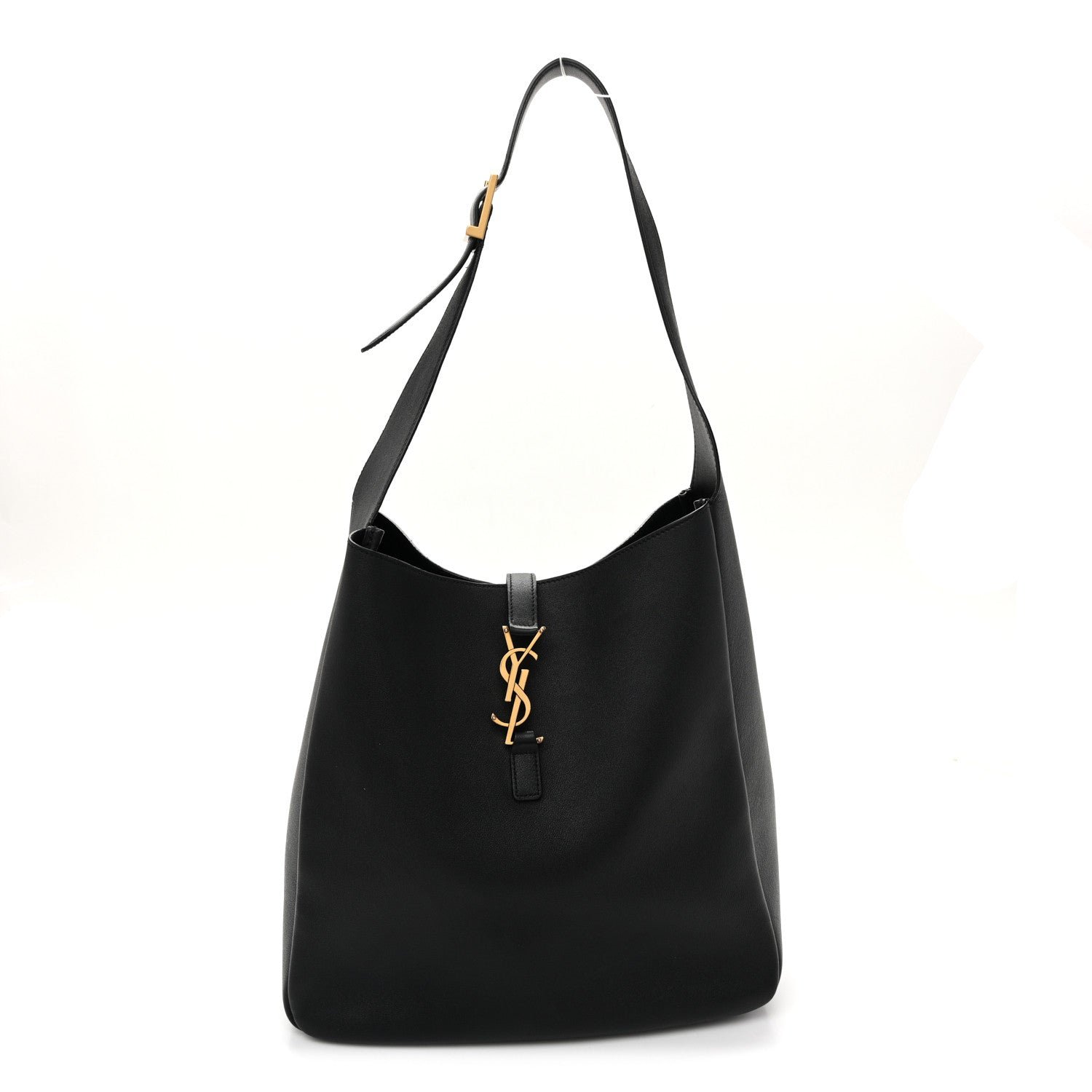 Saint Laurent Smooth Calfskin Large Le 5 A 7 Soft Hobo Black