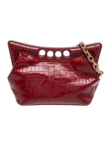 Alexander McQueen Embossed Leather The Peak Mini