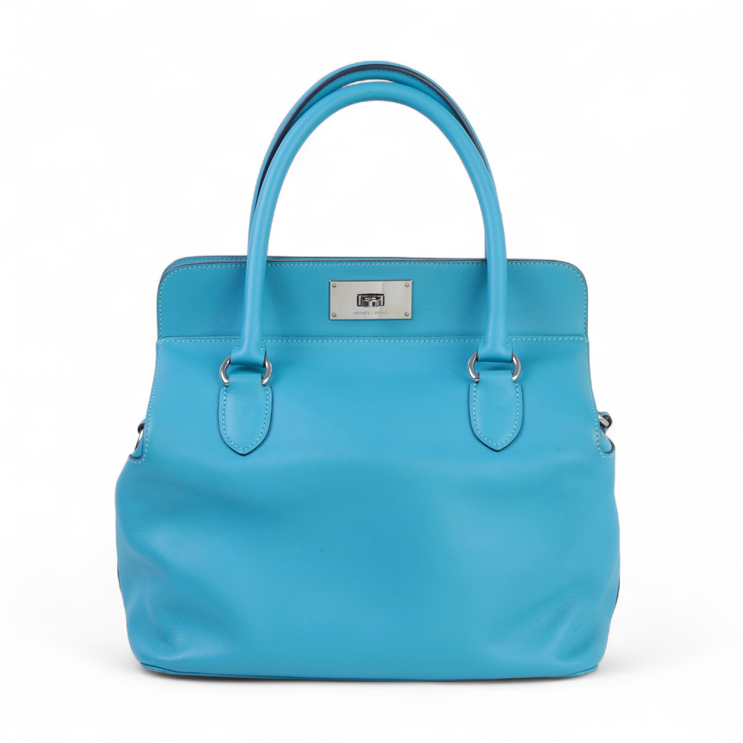 Very Good ( Rank A)  HERMÈS  Toolbox 26 Bleu du Nord (P3) Swift Palladium hardware Square R (2014)