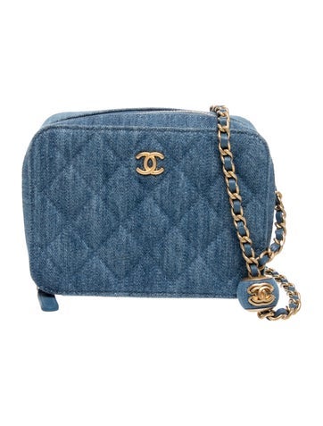 Denim Pearl Crush Camera Bag