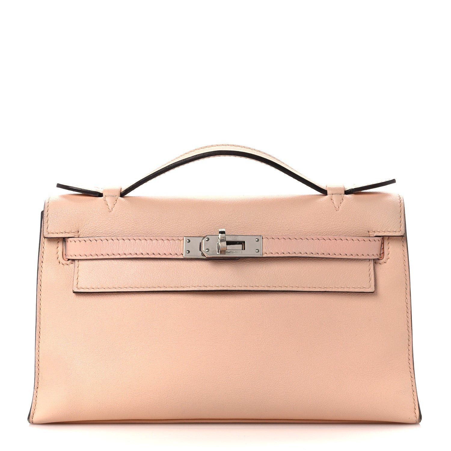 Hermes Swift Kelly Pochette Clutch Rose Eglantine