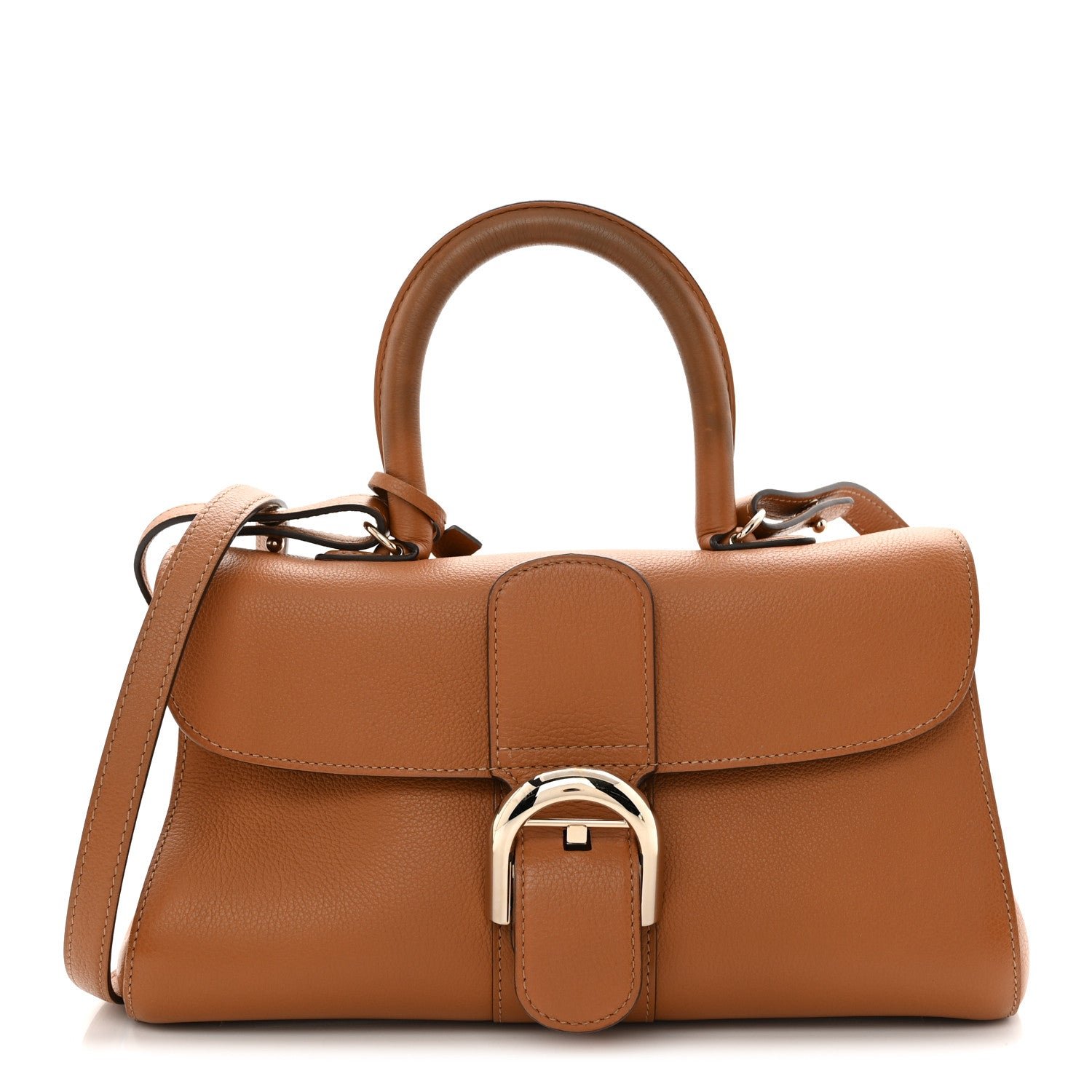 Delvaux Calfskin Mini Brillant East West Satchel Natural