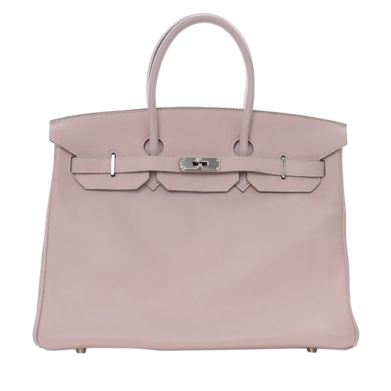 Hermes Rose Dragee Swift Birkin 35 Palladium Hardware, 2009
