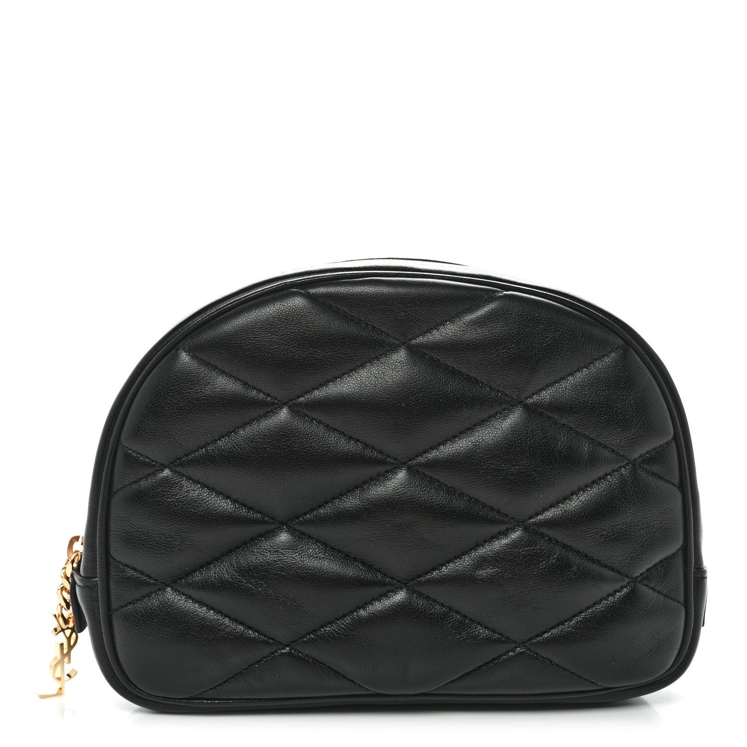 Saint Laurent Lambskin Quilted Lolita Cosmetic Pouch Black