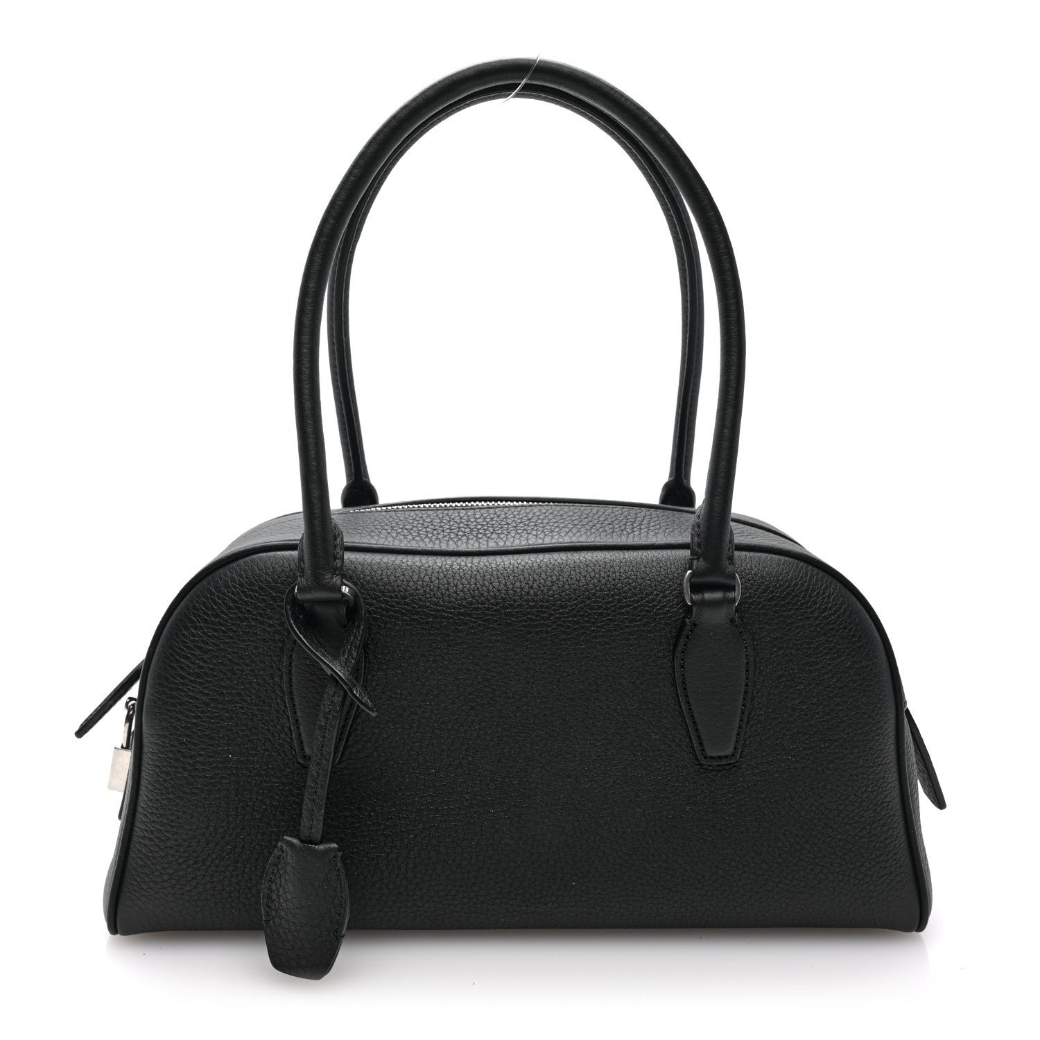 The Row Grained Calfskin Small EW India Black