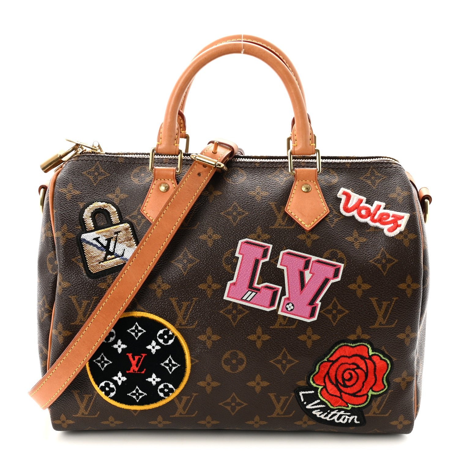 Louis Vuitton Louis Vuitton Monogram Patches Speedy Bandouliere 30
