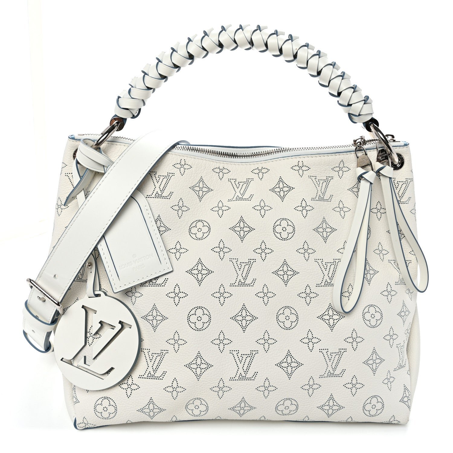 Louis Vuitton Louis Vuitton Mahina Beaubourg Hobo MM Snow Orage Blue
