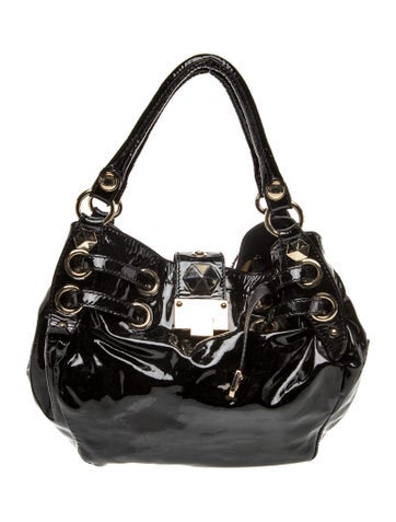 Patent Leather Top Handle Bag