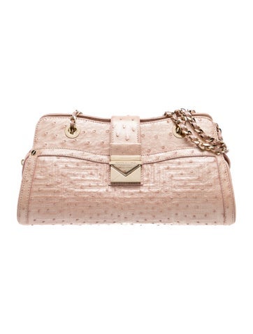 Versace Ostrich Shoulder Bag