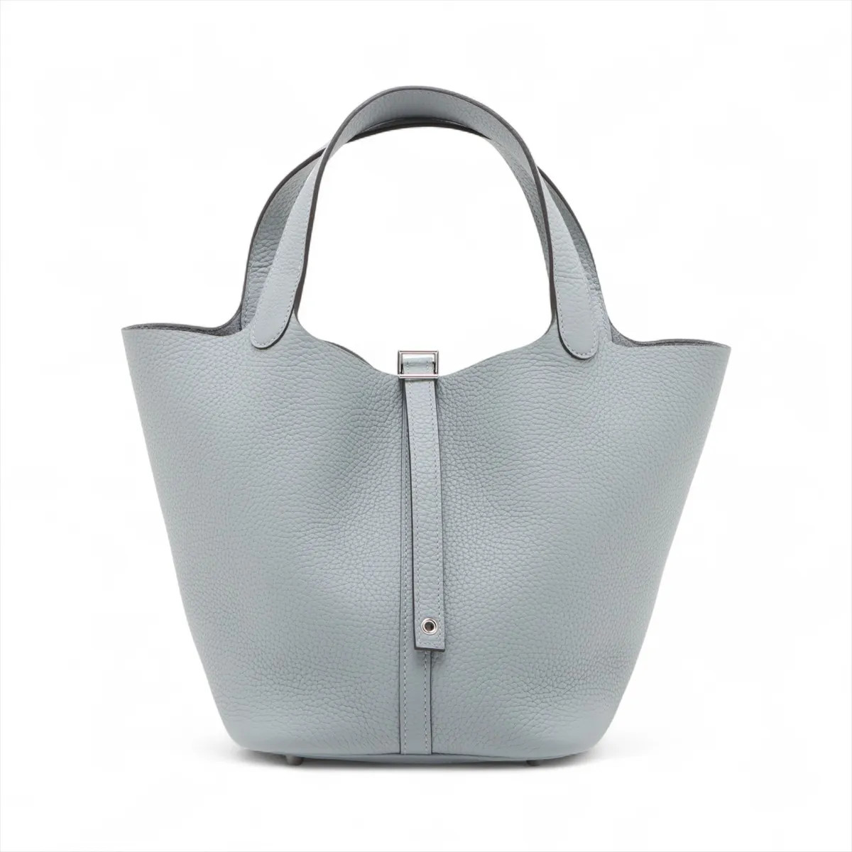 Hermès Picotin Lock 22 MM Taurillon Clemence glypantane Silver Metal Fittings K: