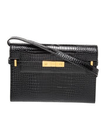 Saint Laurent Embossed Leather Shoulder Bag