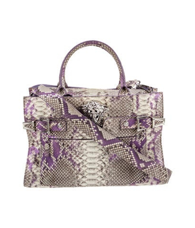 Versace Python Top Handle Bag