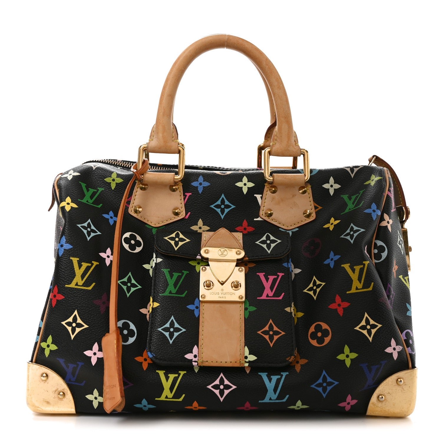 Louis Vuitton Monogram Multicolor Speedy 30 Black