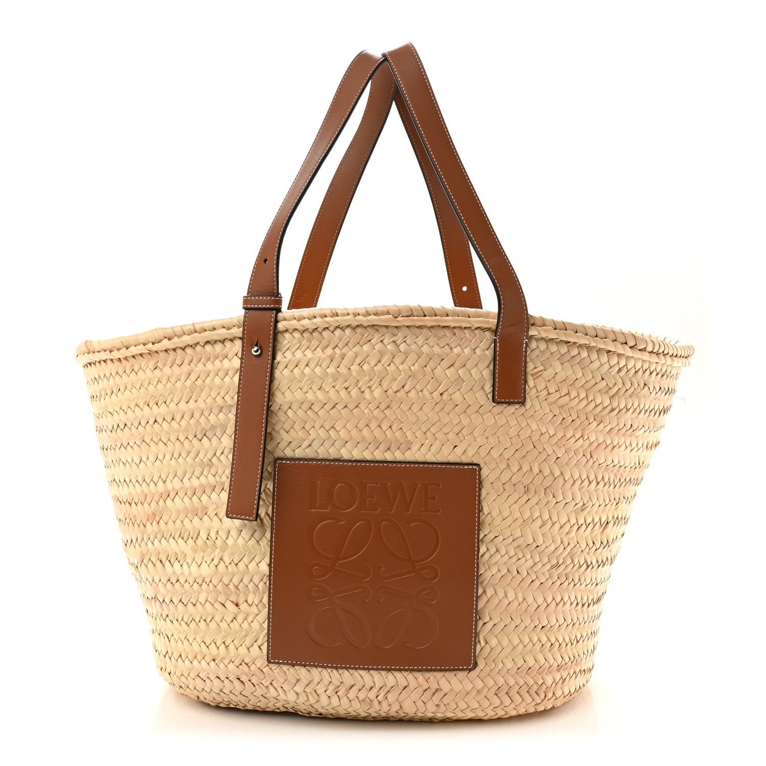 Loewe Raffia Large Basket Tote Bag Natural Tan