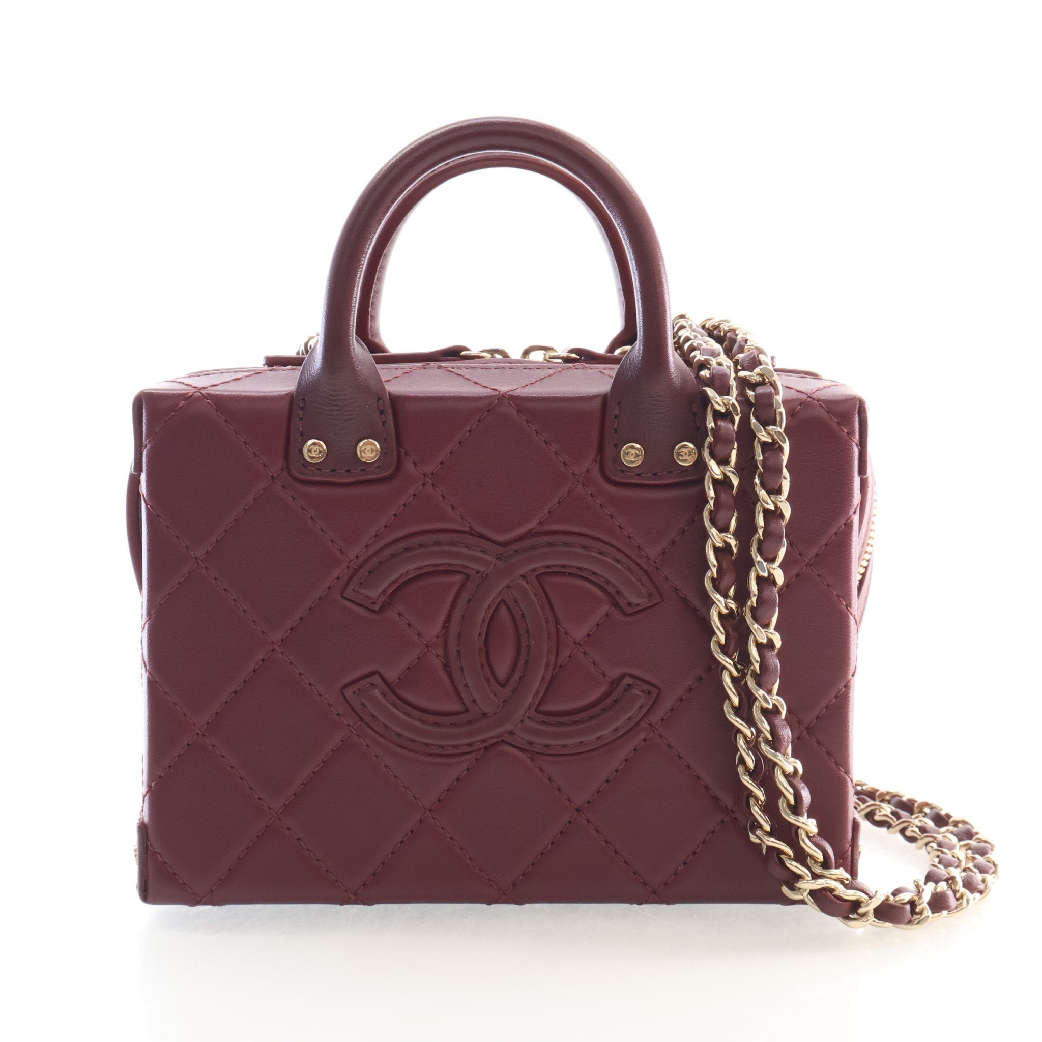 Chanel Small Lambskin Coco Vault Vanity Case