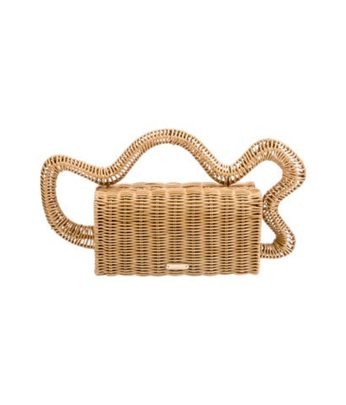 Cult Gaia Gaia Wicker Top Handle Bag
