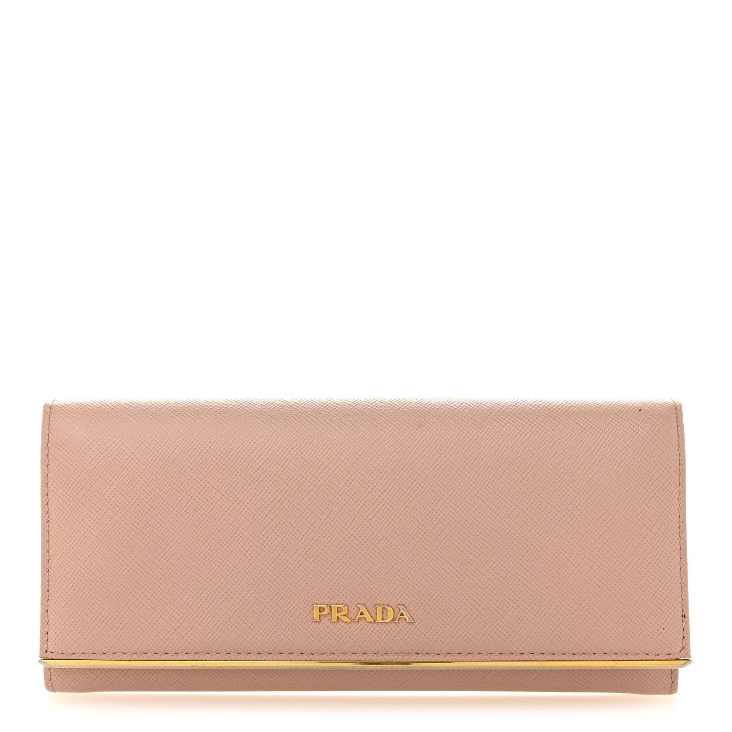 Prada Prada Saffiano Metal Bar Continental Flap Wallet Orchidea