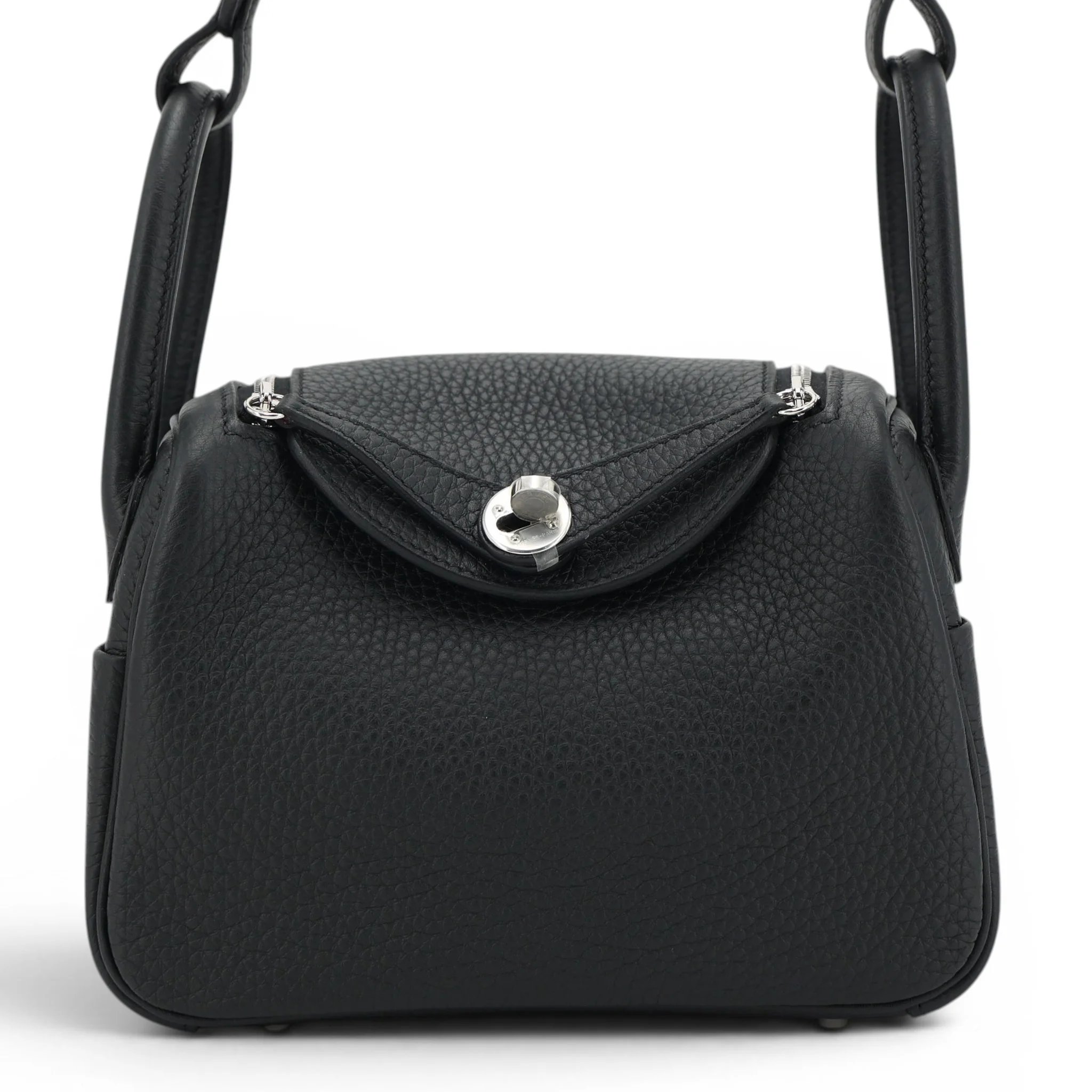 Brand New ( Rank N ) HERMÈS Mini Lindy II Noir (89) Clemence Palladium hardware G (2026)