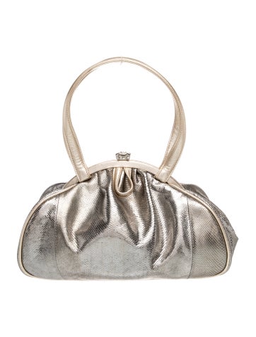 Judith Leiber Leather Top Handle Bag