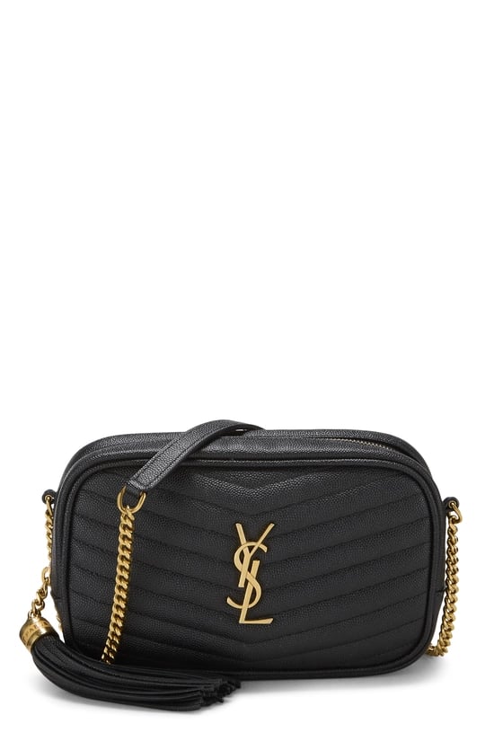 Black Grainy Leather Lou Camera Bag Mini