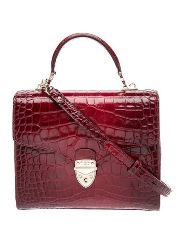 Aspinal of London Embossed Leather Top Handle Bag