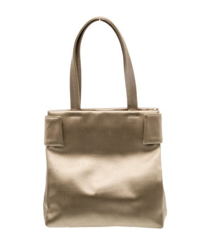 Prada Enameled Metal Triangle Top Handle Bag Vintage