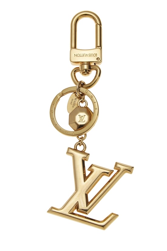 Gold Monogram Facettes Key Holder